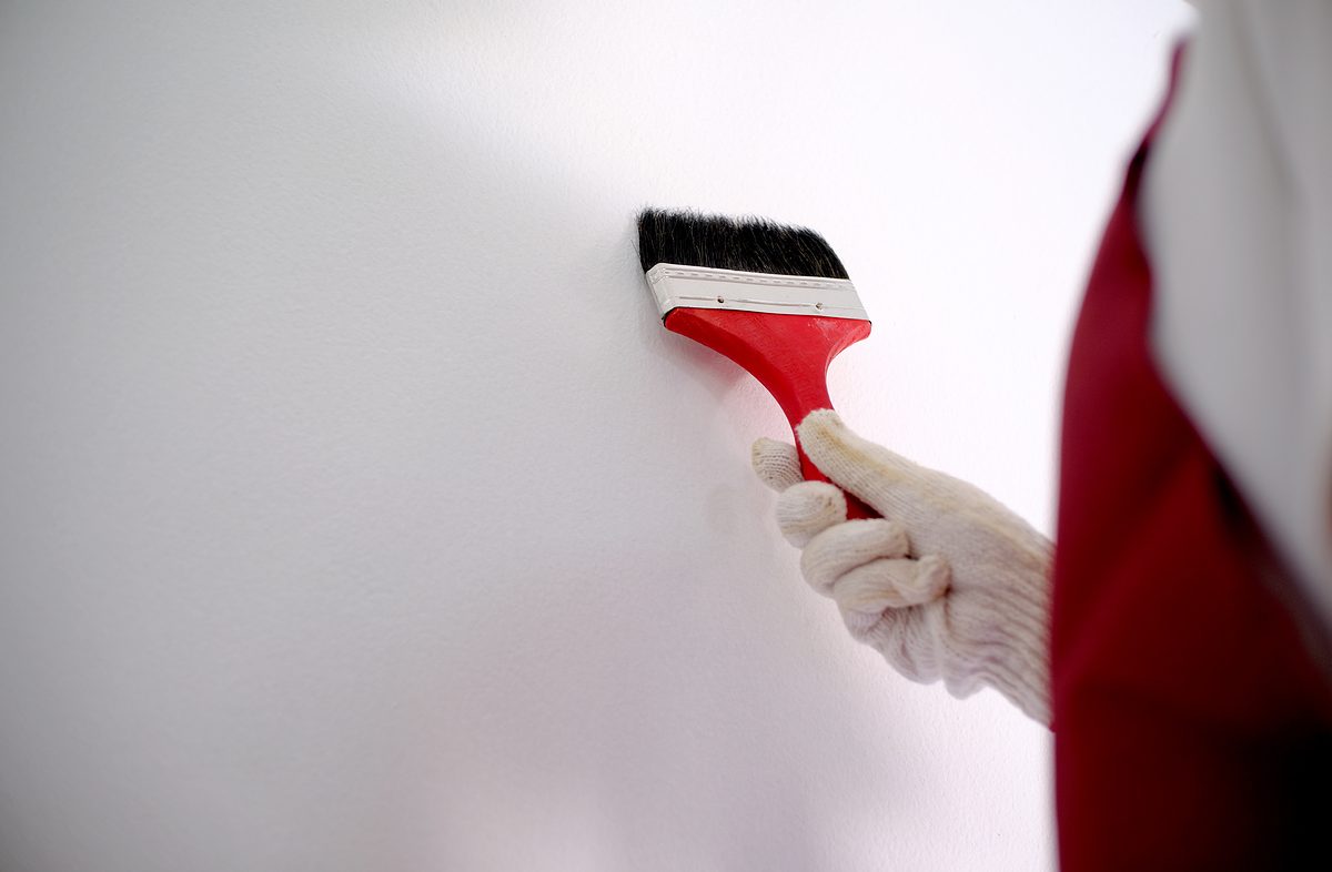 Room Painting Job painter man with roller